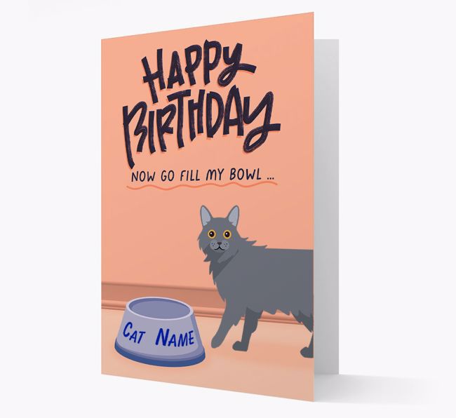 Now Go Fill My Bowl: Personalised {breedCommonName} Card
